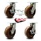 Service Caster 12 Inch Heavy Duty High Temp Phenolic Swivel Caster Swivel Locks 2 Brakes, 2PK SCC-KP92S1230-PHRHT-BSL-2-SLB-2 - alternate 5